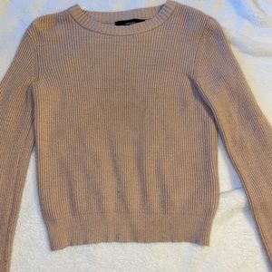 Beige knitted sweater